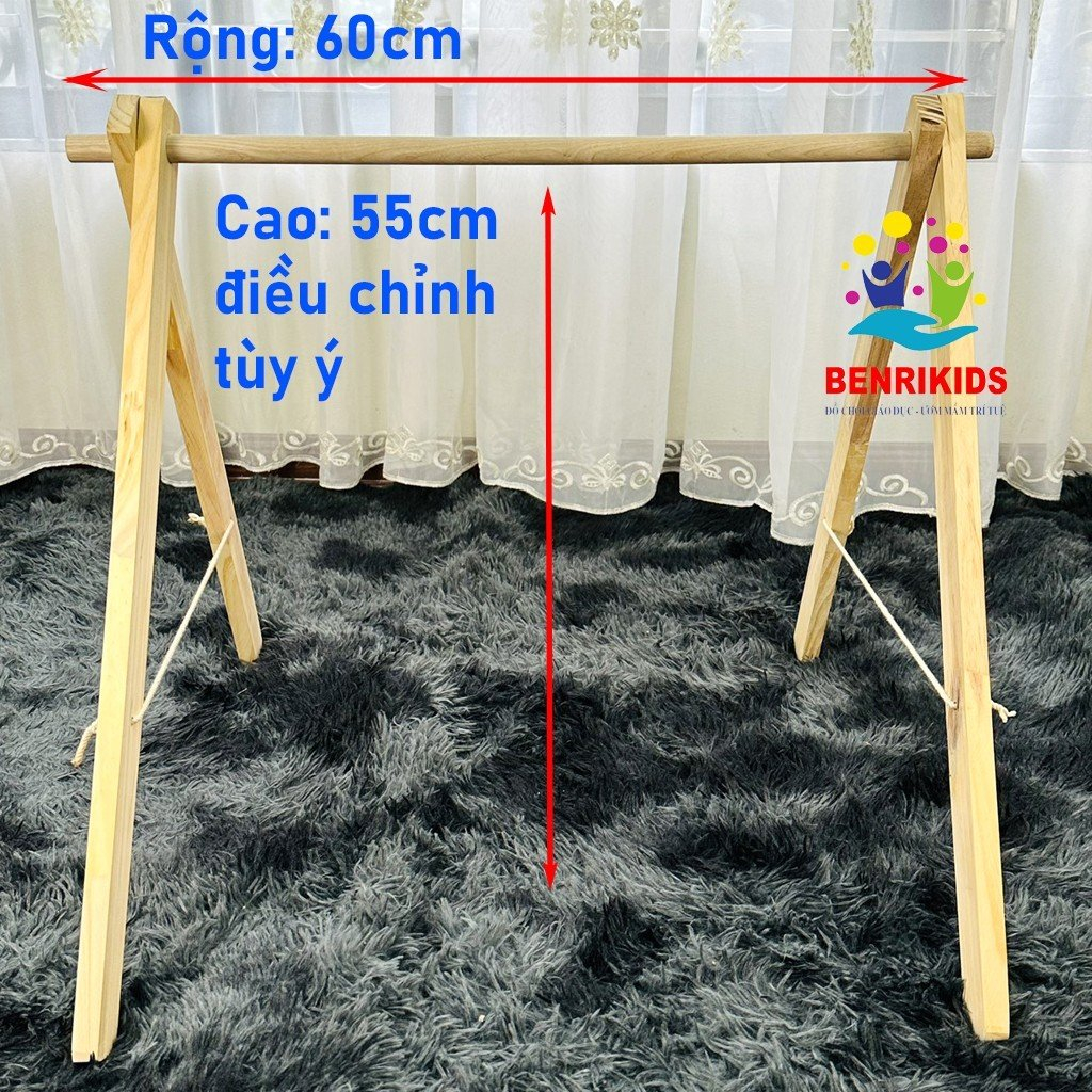 (GIÁ XƯỞNG) Kệ Chữ A Bằng Gỗ An Toàn Cho Bé – Đồ Chơi Phát Triển Toàn Diện Benrikds