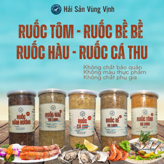 Ruốc Tôm, ruốc bề bề, ruốc hàu, ruốc cá hồi, cá thu, nấm, Chà Bông đặc sản Quảng Ninh HaiSanVungVinh