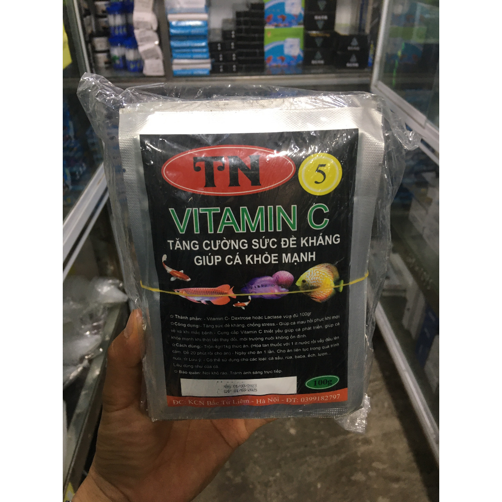 VITAMIN C-TN5 dùng cho cá cảnh,tăng cường đè kháng,cá luôn khỏe.