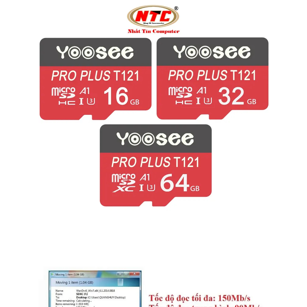 Thẻ Nhớ Micro SD Yoosee Pro Plus 256GB/128GB/64GB/32GB , Chuyên dụng lưu trữ Camera/Điện thọai/Máy ảnh/Máy quay