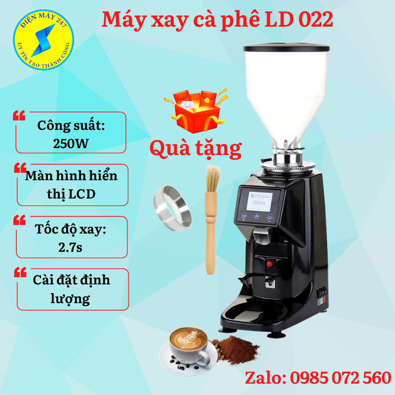 Máy xay cà phê 022 - Máy xay cafe 022 - Điều chỉnh thông minh - màn hiển thị LCD - có cảm ứng