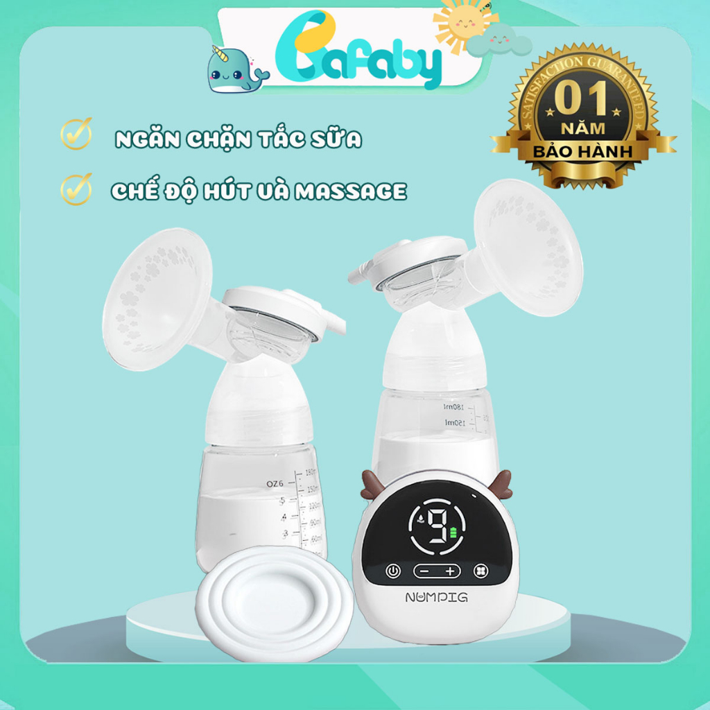 Máy Hút Sữa Điện Đôi Nhựa PP Có Chế Độ Massage Kích Sữa-294