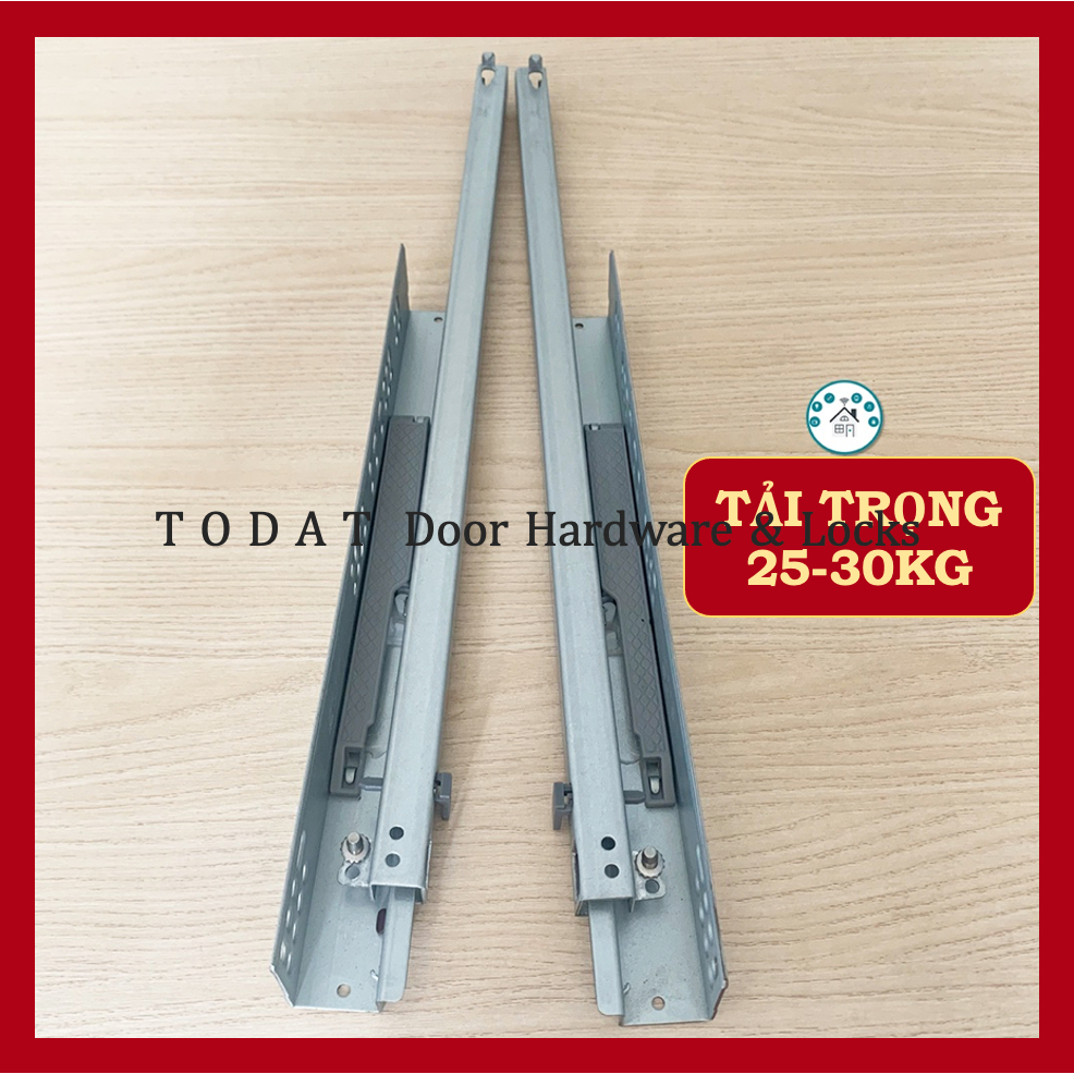 Ray âm giảm chấn 2 tầng ZUB độ mở 3/4 khoá chốt đủ kích thước