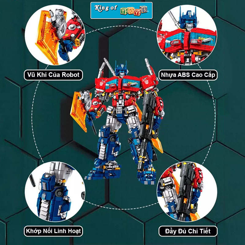 Đồ Chơi Lắp Ráp Mô Hình Robot Optimus Prime,Megatron,BumbleBee Trong Transformers No.9206-9211 Với 2750+ Mảnh Ghép