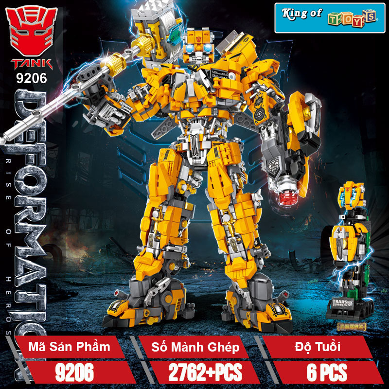 Đồ Chơi Lắp Ráp Mô Hình Robot Optimus Prime,Megatron,BumbleBee Trong Transformers No.9206-9211 Với 2750+ Mảnh Ghép