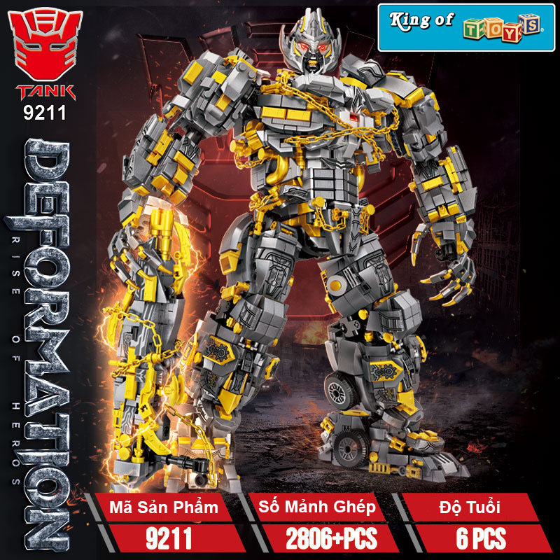 Đồ Chơi Lắp Ráp Mô Hình Robot Optimus Prime,Megatron,BumbleBee Trong Transformers No.9206-9211 Với 2750+ Mảnh Ghép