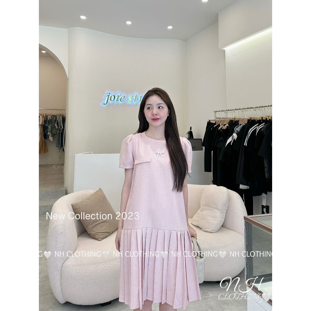 Váy chân dập cài nơ sm