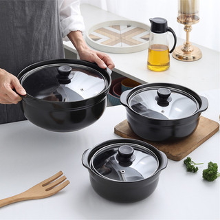 Nồi đất sứ tráng men cao cấp nắp kính kho thịt, kho cá 0.5l 1l, 1.5l, 2l