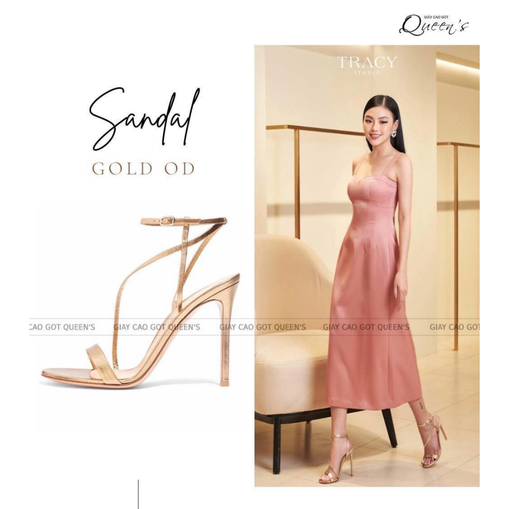 SANDAL GOLD DA MỠ DÂY MẢNH CAO CẤP