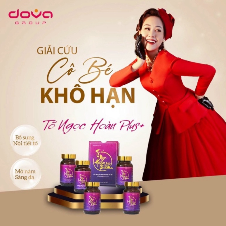 Viên uống Tố Ngọc Hoàn Plus bổ sung nội tiết tố,trắng da, tăng vòng 1 hộp 60 viên