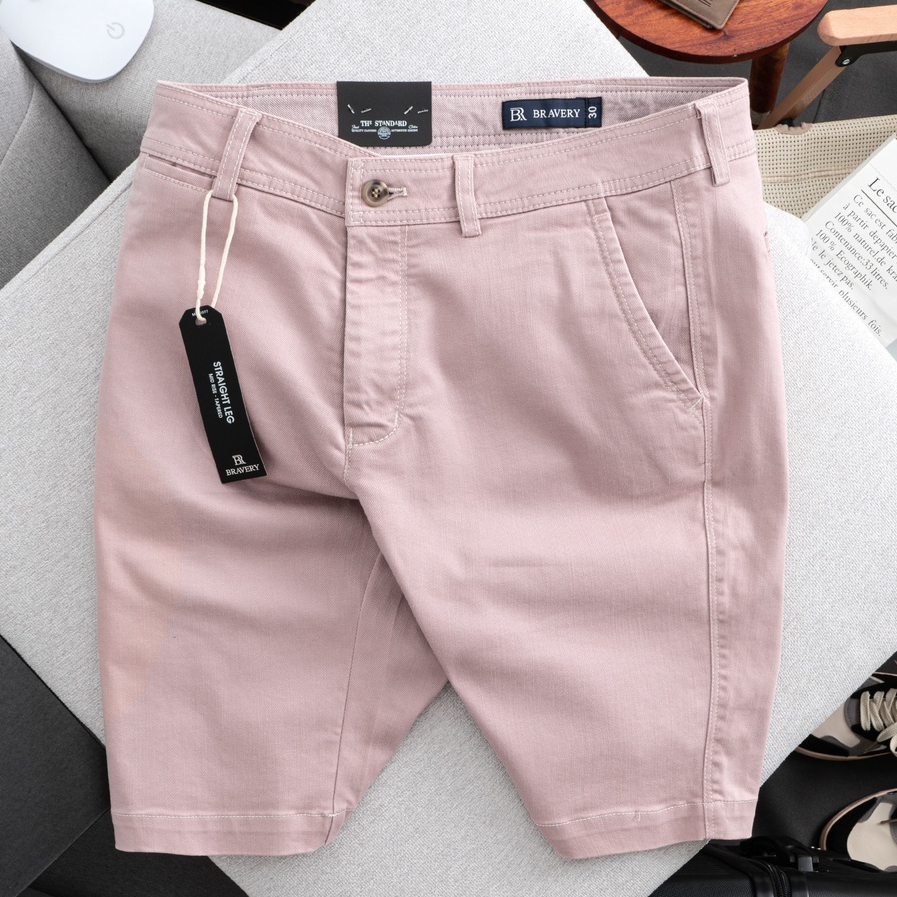 Quần short nam, Quần short nam jean xước Jenka co giãn, mềm mịn, thoáng mát, thoải mái, sang trọng - Bravery