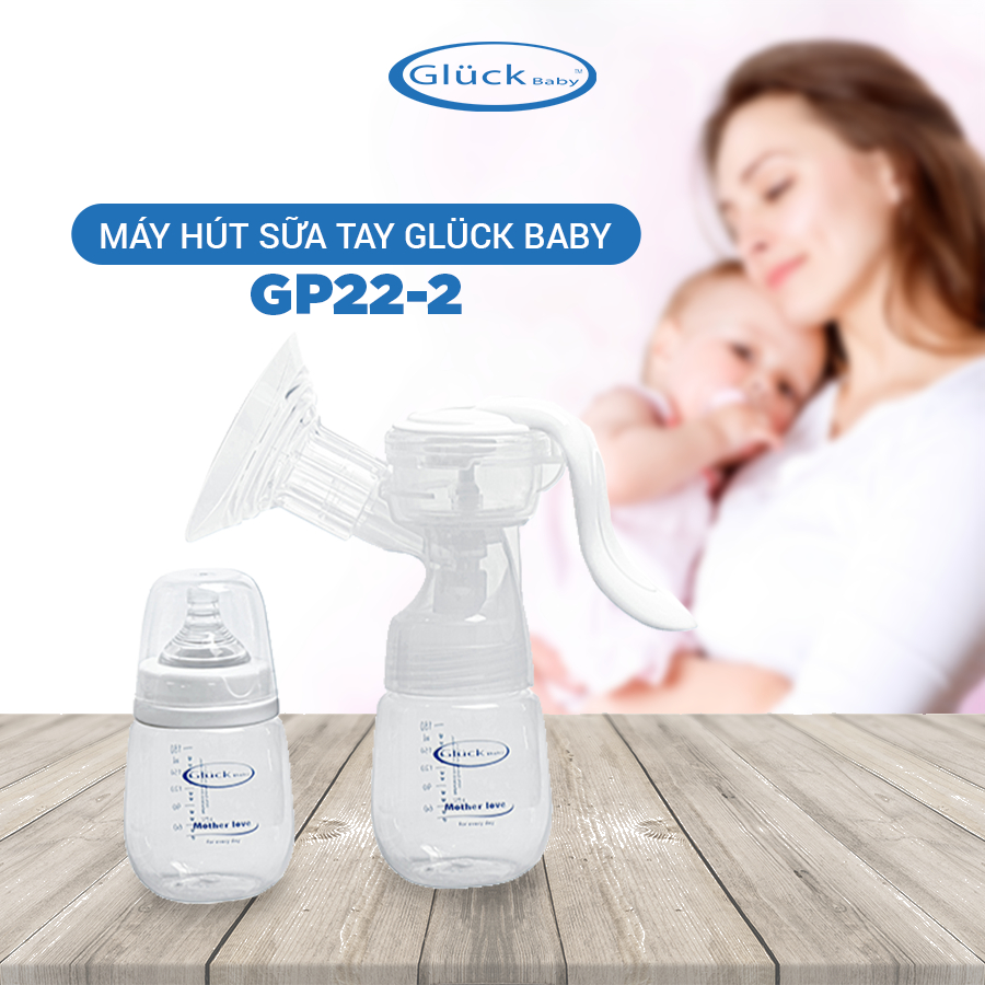 Máy hút sữa bằng tay GP22-2 kèm bình đựng và núm ti cho bé