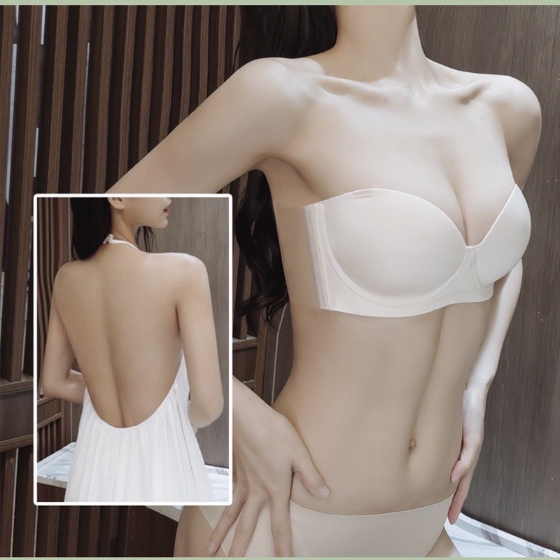 Áo Ngực Quây Có Gọng Kèm Miếng Dán Silicon Tàng Hình Và Dây Trong Nâng Vòng 1 Sexy - MPK031
