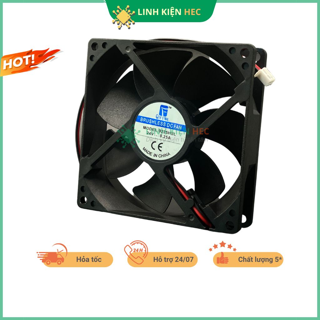 Quạt tản nhiệt đầy đủ các kích thước 24V chính hãng linh kiện hec.