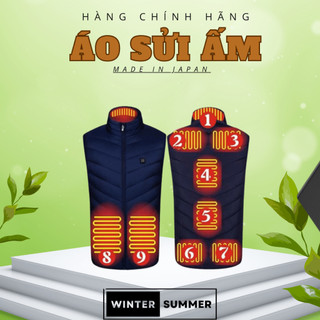 Áo Sưởi Ấm, Áo Sưởi Ấm 9 Điểm Nhiệt, Bộ Áo Sưởi Mẫu 2023, Áo Phao Ghi Lê Thời Trang