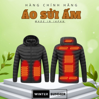 Áo Sưởi Ấm, Áo Sưởi Ấm Nhật Bản 9 Điểm Nhiệt, Bộ Áo Sưởi Ấm Mẫu 2022, Sản Phẩm Áo Phao Có Chế Độ Sưởi Ấm