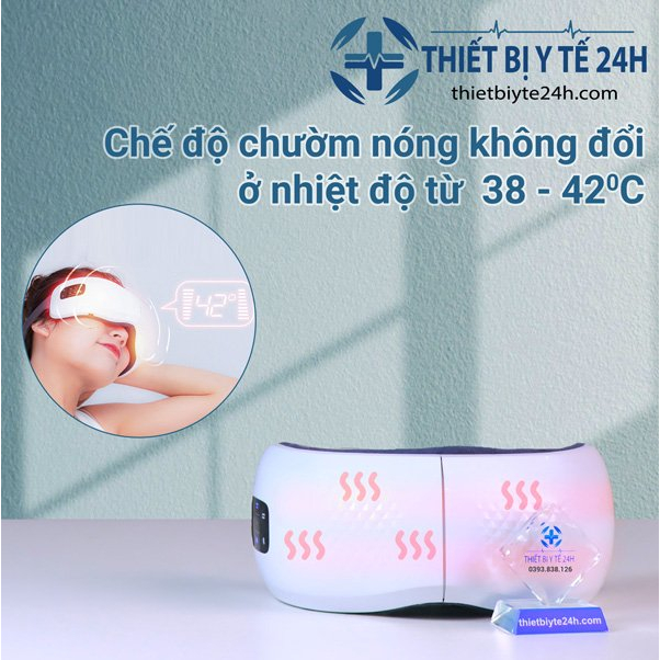Máy Massage Mắt Máy Mát Xa Mắt Giảm Cuồng Thâm Mắt Giảm Đau Mắt Dùng Pin Cao Cấp HY-01
