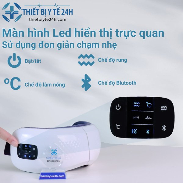 Máy Massage Mắt Máy Mát Xa Mắt Giảm Cuồng Thâm Mắt Giảm Đau Mắt Dùng Pin Cao Cấp HY-01