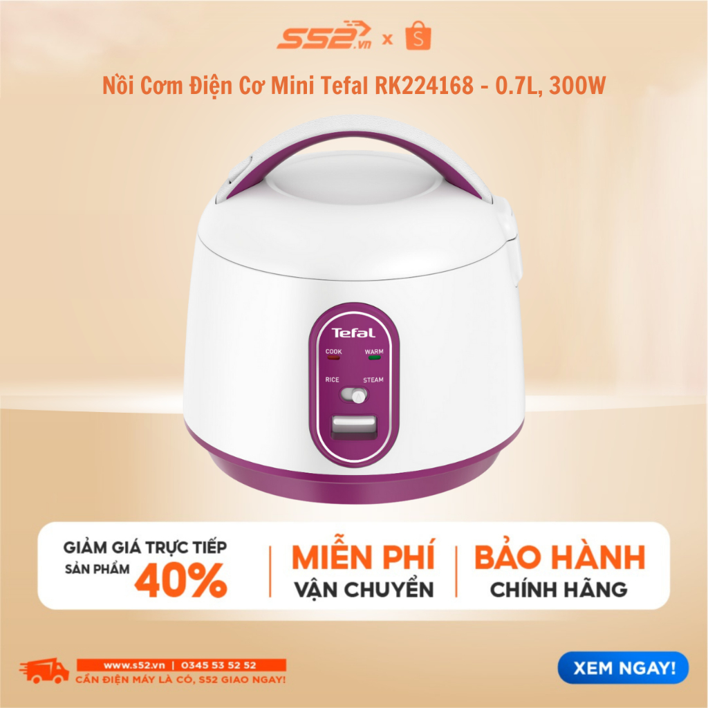 Nồi Cơm Điện Cơ Mini Tefal RK224168 - 0.7L, 300W - Hàng chính hãng