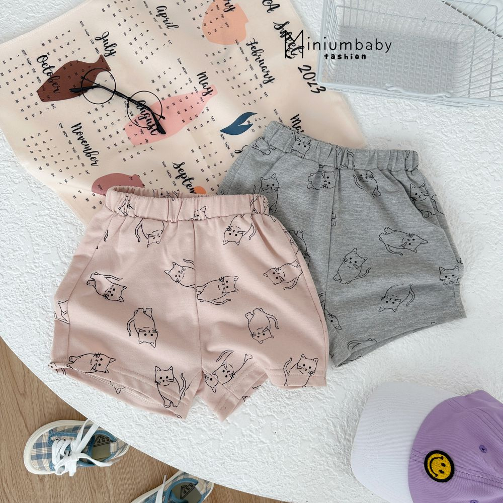 Bộ quần áo cộc tay chất liệu cotton cho bé gái miniumbabyfashion SB1459