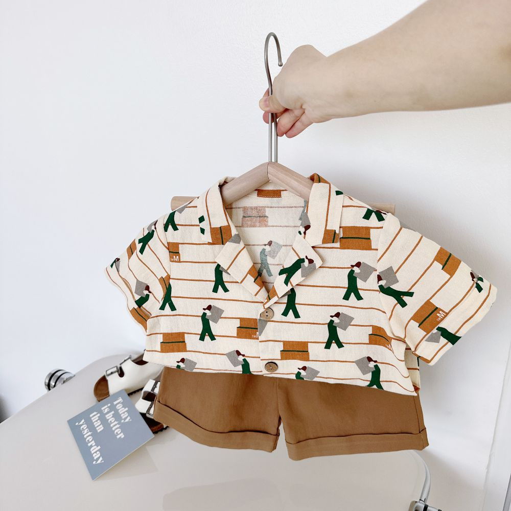 Áo sơ mi sộc tay họa tiết nổi bật, chất liệu 100% cotton thoáng mát cho bé gái, miniumbabyfashion A1628