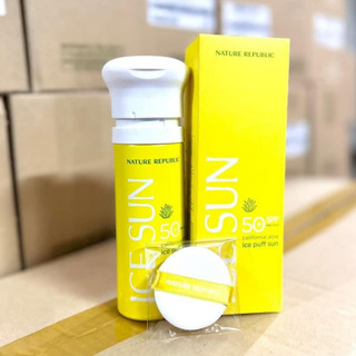 (Date 03/2025) Kem Chống Nắng Ice Sun Aloe Ice Puff Sun SPF50+++ 100ml
