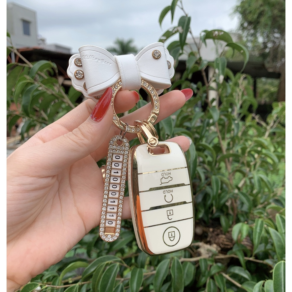 Ốp TPU dẻo xe các dòng xe KIA mẫu 4 nút TM: SELTOS, KIA SONET, SOLUTO,RONDO,...Bọc khóa xe ô tô  bảo vệ khóa,chống xước