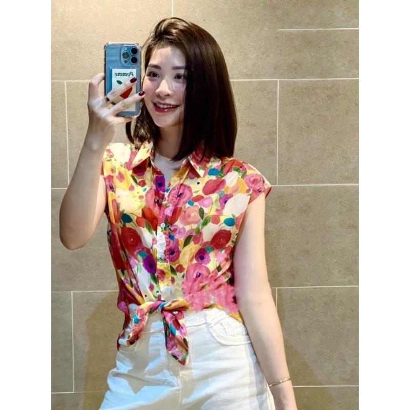 Áo sơ mi hoa hồng Z..n xịn xò.