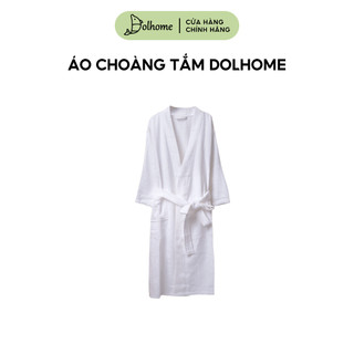 Áo choàng tắm Dolhome chất liệu tổ ong hoa mềm mại thấm hút và nhanh khô, áo choàng tắm unisex nam nữ hiện đại