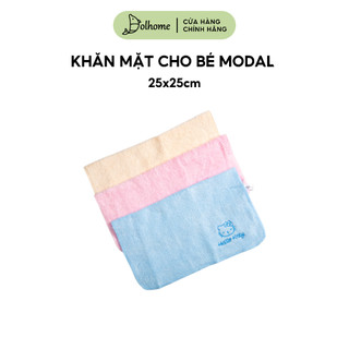 Khăn mặt cho bé Dolhome modal gỗ sồi mềm mại kháng khuẩn, khăn trẻ em Hello Kitty an toàn bé từ 6 tháng tuổi - 22386