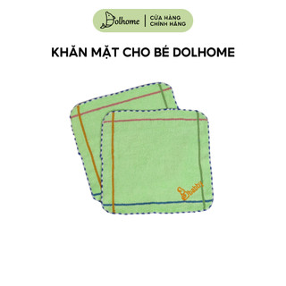 Khăn mặt cho bé cotton mềm mại thấm hút nước tốt Dolhome, khăn trẻ em không gây kích ứng da không xù lông - 21013