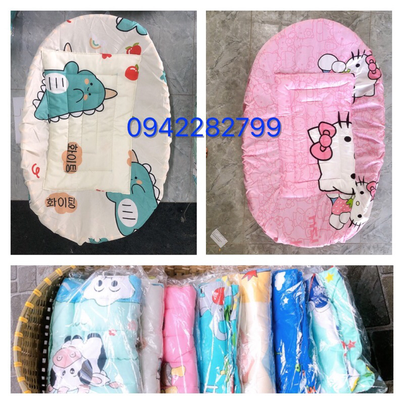 Ga đệm bọc nôi tre nằm võng cho bé từ 0-36 tháng(chất thô mềm)