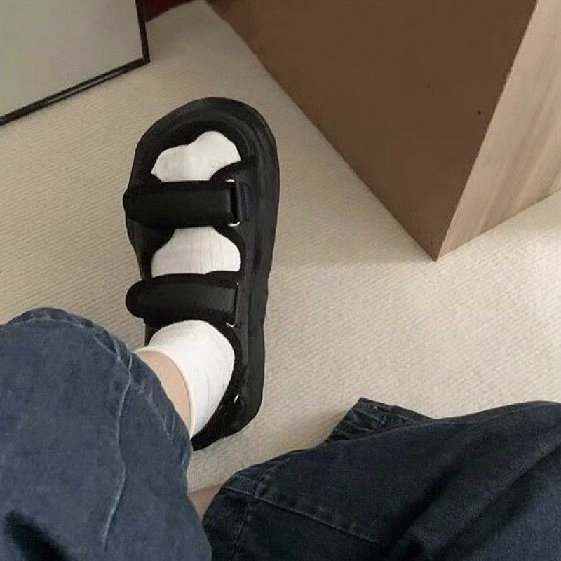 Giày Sandal nam nữ SUXIX23 mới - Giày sandal đế bệt chất lượng cao - quai sau tháo rời