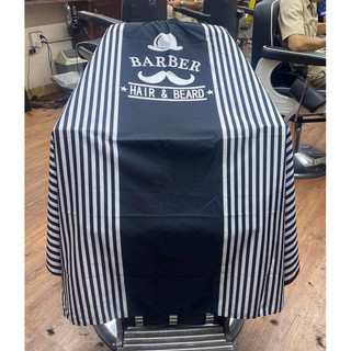 Áo choàng barber cắt tóc - sọc kẻ phối