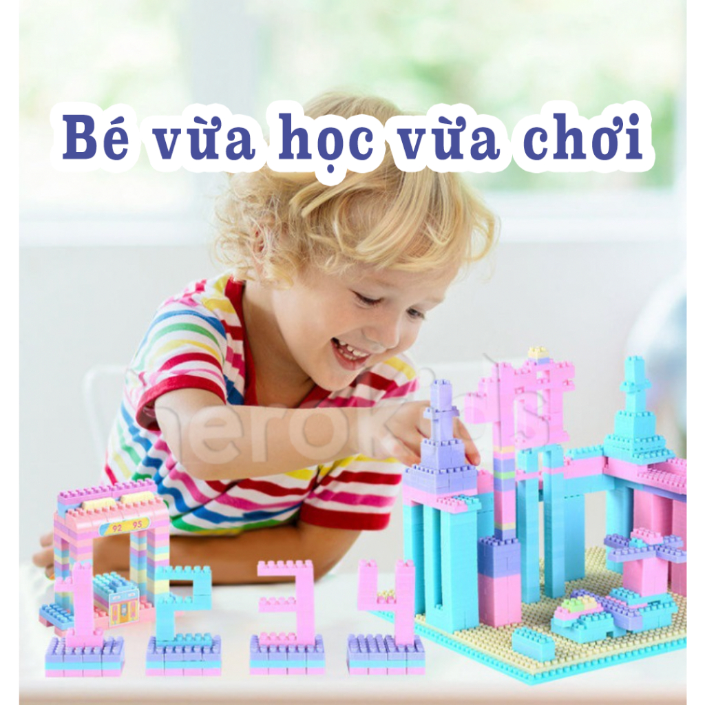 Bộ đồ chơi lắp ráp xếp hình lego 600 chi tiết cho bé thoả sức sáng tạo