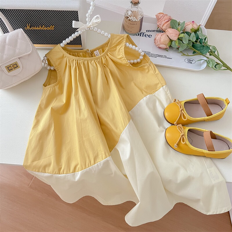 Váy cotton sát nách bé gái ❤️ Có ảnh thật ❤️ Váy bé gái đi biển size 10-27kg