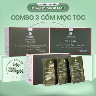 Combo 3 Cốm dưỡng tóc THIK&FIX - Hỗ trợ bổ huyết, làm đen tóc, nuôi dưỡng tóc chắc khỏe
