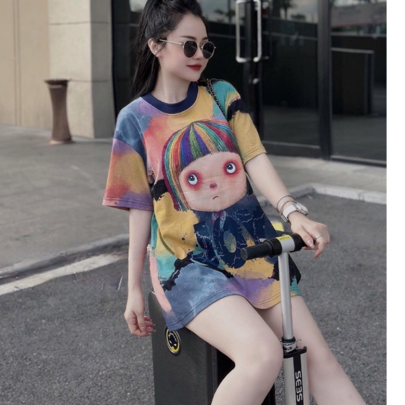 Áo phông loang bé mặt cười Hottrend 50-70kg thun lạnh 3D