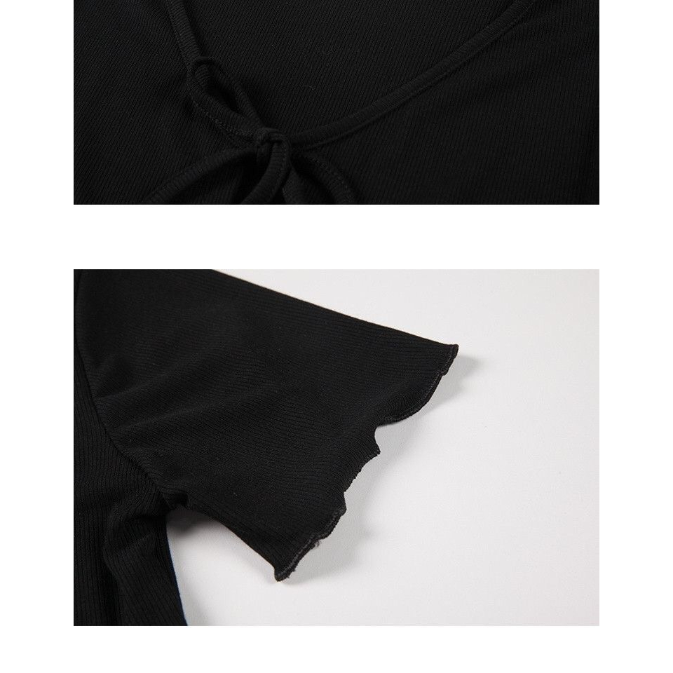 Áo croptop nữ set áo  kèm áo hai dây cho nữ phong cách tiểu thư dễ thương cột dây thun Borip co giãn 4 chiều | BigBuy360 - bigbuy360.vn