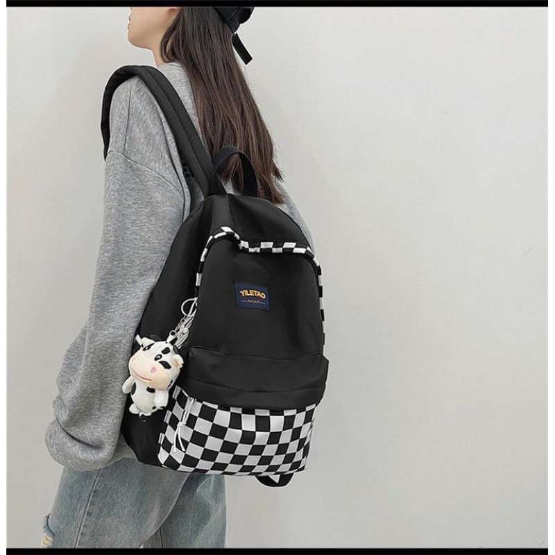 Balo Caro Đi Học, Du Lịch Cặp Sách Thời Trang Nam/ Nữ Chống Nước