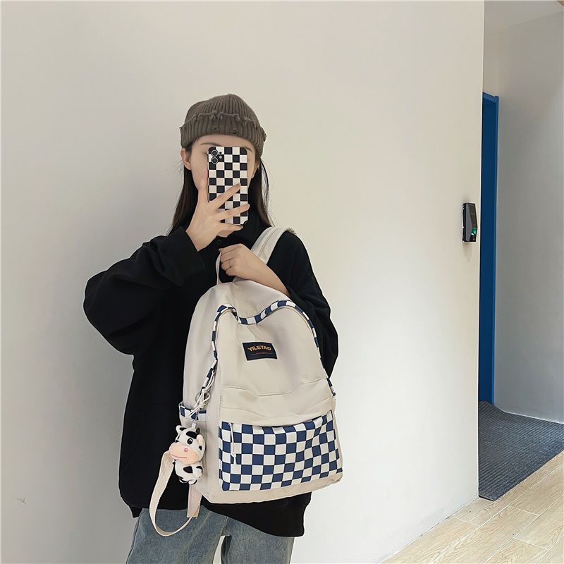 Balo Caro Đi Học, Du Lịch Cặp Sách Thời Trang Nam/ Nữ Chống Nước