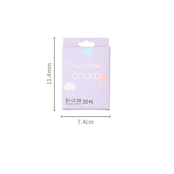 Hộp 20 miếng băng cá nhân trẻ em họa tiết cute, set 20 băng keo cá nhân sơ cứu vết thương chống thấm nước cho bé