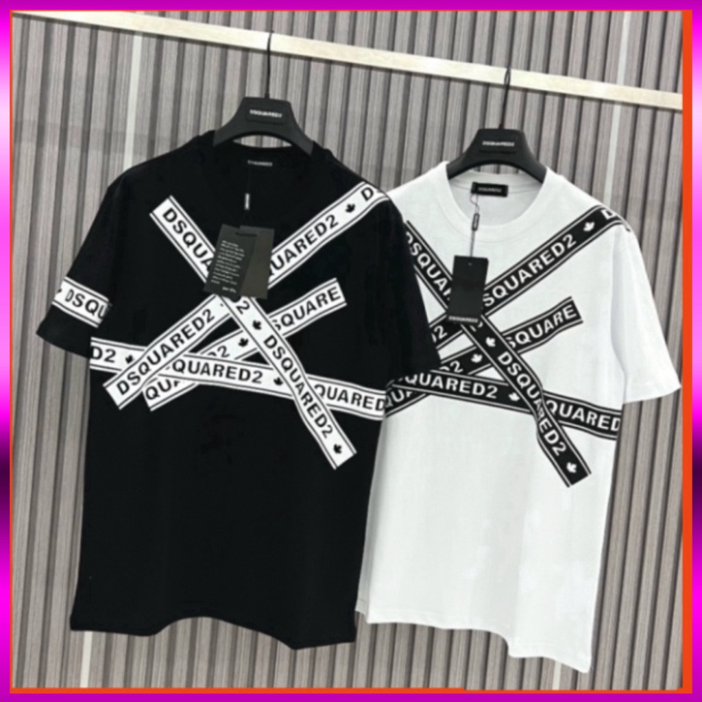 1 Áo Thun In Logo Dsquared2 Chéo Dành Cho Nam Nữ hot hit cháy phố 2024