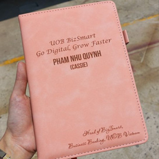 Sổ da trơn khắc tên theo yêu cầu, sổ tay a5 bìa da 360 trang cao cấp khắc logo theo yêu cầu làm quà tặng