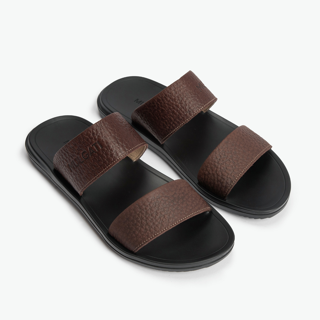 Dép da nam MULGATI quai ngang - LS0111