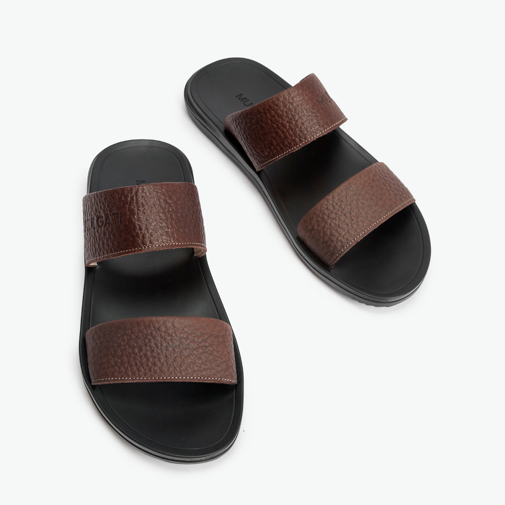 Dép da nam MULGATI quai ngang - LS0111