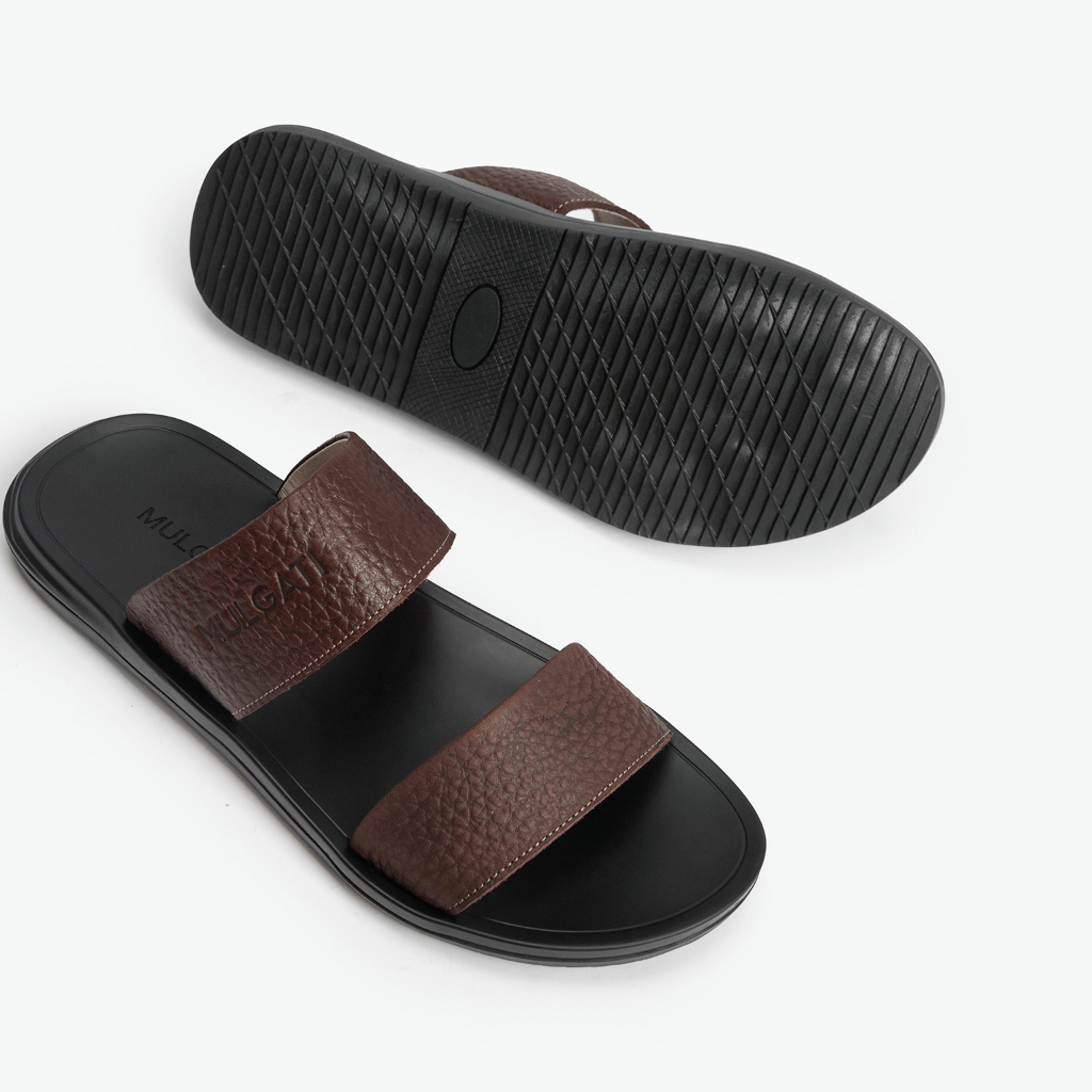 Dép da nam MULGATI quai ngang - LS0111