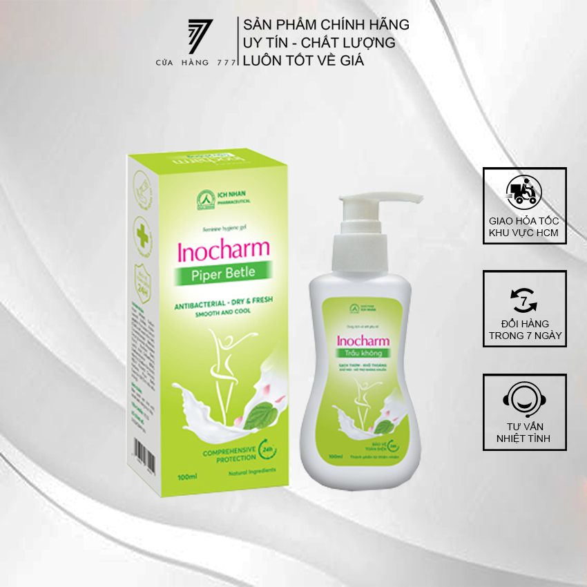 Dung Dịch Vệ Sinh Phụ Nữ InoCharm Trầu không Ích Nhân - Hộp 1 chai 100ml