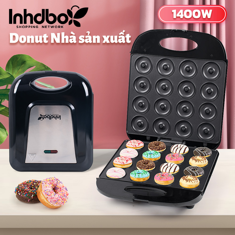 INHDBOX-16 lỗ Máy bánh rán Máy làm bánh Máy bánh quế Máy làm bánh sandwich Máy ăn sáng Máy nướng bánh mì
