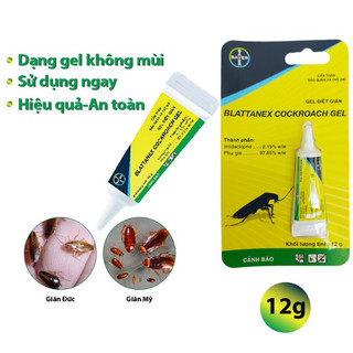 Thuốc diệt gián, gián đức, gián mỹ....dễ sử dụng an toàn hiệu quả cao Blattanex nhập khẩu từ Bayer - Tuýp 12g